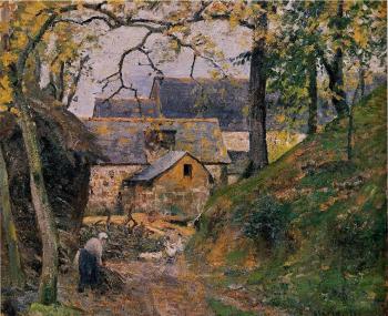 Camille Pissarro : Farm at Montfoucault